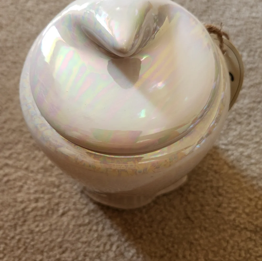 Halloween Ghost Irridescent Canister NWT